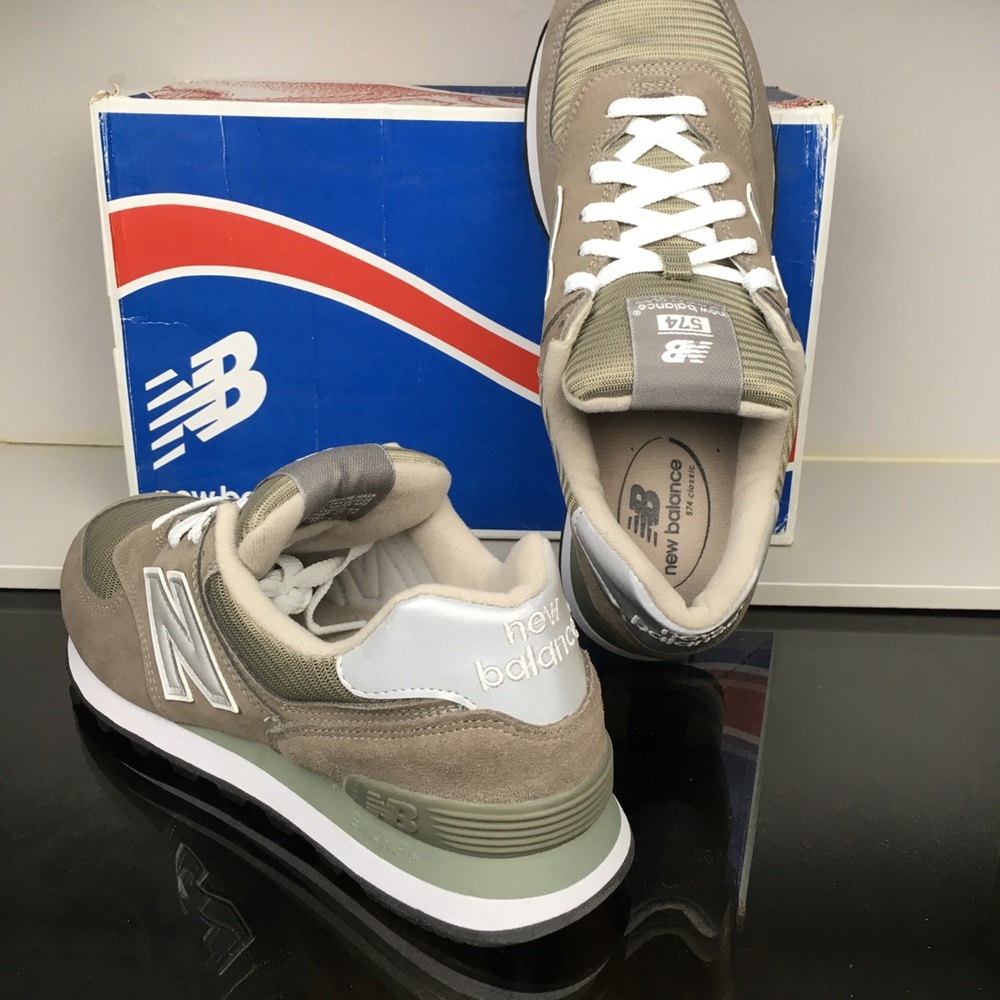 New Balance Grey Suede Mesh 574 Core - Picture 4 of 5